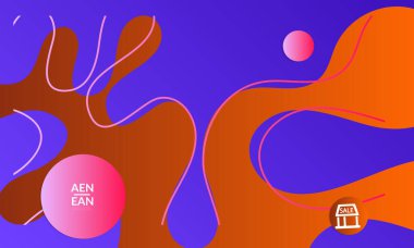 Kaybolan dalgalarla soyut geometrik arkaplan. Sosyal medya afişi için modern şablon. Düz arkaplan üzerinde gerçekçi gölgesi olan çağdaş malzeme tasarımı