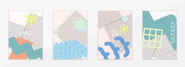 Soyut kağıt kesimi üst görünüm. Kağıt kesikli uçan şablonlar geometrik şekiller düz ve 3D gerçekçi gölge ile yatıyordu. Pastel renkler. Vektör kapağı el işi kağıt biçimi.