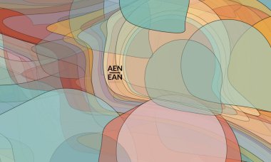 Pastel renkli şeffaf üstüste binen şekillerle kaplanmış şablon akrilik boya veya suluboya efekti vektör karışımı yaratıyor. Mermer desen düz renkler basit organik şekiller. Doğa Dünya Tasarımı.