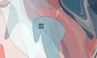 Pastel renkli şeffaf üstüste binen şekillerle kaplanmış şablon akrilik boya veya suluboya efekti vektör karışımı yaratıyor. Mermer desen düz renkler basit organik şekiller. Doğa Dünya Tasarımı.