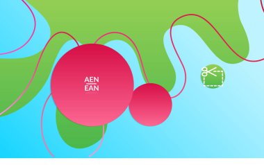 Kaybolan dalgalarla soyut geometrik arkaplan. Sosyal medya afişi için modern şablon. Düz arkaplan üzerinde gerçekçi gölgesi olan çağdaş malzeme tasarımı