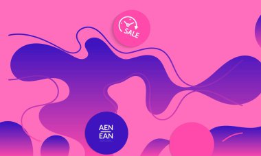 Kaybolan dalgalarla soyut geometrik arkaplan. Sosyal medya afişi için modern şablon. Düz arkaplan üzerinde gerçekçi gölgesi olan çağdaş malzeme tasarımı