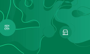 Kaybolan dalgalarla soyut geometrik arkaplan. Sosyal medya afişi için modern şablon. Düz arkaplan üzerinde gerçekçi gölgesi olan çağdaş malzeme tasarımı