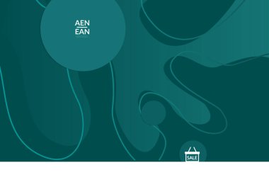 Kaybolan dalgalarla soyut geometrik arkaplan. Sosyal medya afişi için modern şablon. Düz arkaplan üzerinde gerçekçi gölgesi olan çağdaş malzeme tasarımı