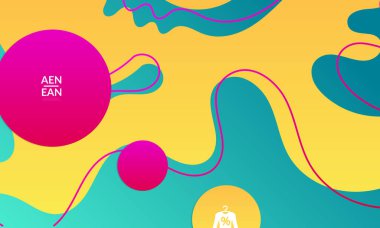 Kaybolan dalgalarla soyut geometrik arkaplan. Sosyal medya afişi için modern şablon. Düz arkaplan üzerinde gerçekçi gölgesi olan çağdaş malzeme tasarımı