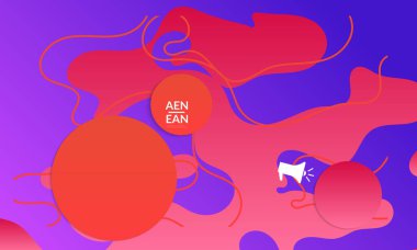 Kaybolan dalgalarla soyut geometrik arkaplan. Sosyal medya afişi için modern şablon. Düz arkaplan üzerinde gerçekçi gölgesi olan çağdaş malzeme tasarımı