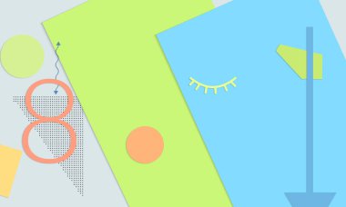 Soyut kağıt kesimi üst görünüm. Kağıt kesikli arka plan şablonu geometrik şekiller düz ve 3D gerçekçi gölge ile yatıyordu. Pastel renkler. Vektör sancak kağıt biçimi.