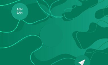 Kaybolan dalgalarla soyut geometrik arkaplan. Sosyal medya afişi için modern şablon. Düz arkaplan üzerinde gerçekçi gölgesi olan çağdaş malzeme tasarımı