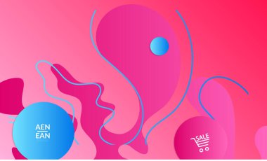 Kaybolan dalgalarla soyut geometrik arkaplan. Sosyal medya afişi için modern şablon. Düz arkaplan üzerinde gerçekçi gölgesi olan çağdaş malzeme tasarımı