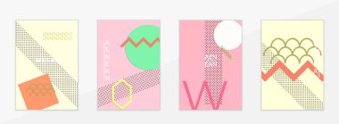 Soyut eğitim geçmişi var. Kağıt kesikli geometrik şekilli öğretmen masasının üst görüntüsü, kağıt kağıtlar. İlkokul sanat ve zanaat dersi. Pastel renkler. Düz konum vektör kağıt biçimi.