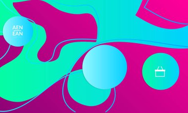 Kaybolan dalgalarla soyut geometrik arkaplan. Sosyal medya afişi için modern şablon. Düz arkaplan üzerinde gerçekçi gölgesi olan çağdaş malzeme tasarımı