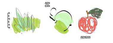 Yaratıcı evrensel karalamalar. İşaretli ve mürekkep desenli eğlenceli tasarım elementleri. Basit bir çizim stili. Kalem ve işaret çocuksu çizimler. Çocuk sanatı. Çocuk resimleri gibi, tasarım elementleri.