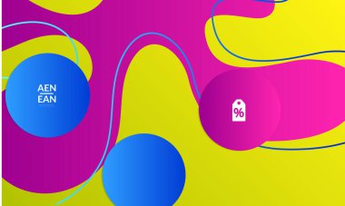 Kaybolan dalgalarla soyut geometrik arkaplan. Sosyal medya afişi için modern şablon. Düz arkaplan üzerinde gerçekçi gölgesi olan çağdaş malzeme tasarımı