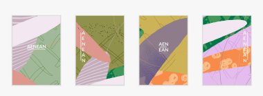 Kavisli çizgileri olan soyut şablonlar. Dalgalı karışım basit bir arkaplan. Pazarlama teknolojisi için minimum modern tasarım