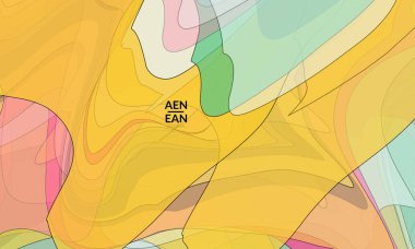 Pastel renkli şeffaf üstüste binen şekillerle kaplanmış şablon akrilik boya veya suluboya efekti vektör karışımı yaratıyor. Mermer desen düz renkler basit organik şekiller. Doğa Dünya Tasarımı.