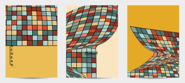 Parlak renkli arkaplanda dalgalı kabartmalı şekillere sahip soyut ağ şablonları. Sosyal medya web sayfası ya da iniş sayfası. Yumuşak sıvı renklerle akışkan ışıklandırma efekti.