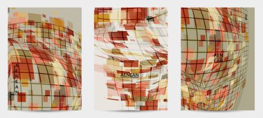 Kare piksel mozaik şekli bozulmuş. Şeffaf gecekonducular dinamik hareket etkisi yaratır. Soyut hava balonu vektör arkaplanı.