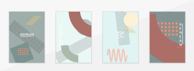 Soyut eğitim geçmişi var. Kağıt kesikli geometrik şekilli öğretmen masasının üst görüntüsü, kağıt kağıtlar. İlkokul sanat ve zanaat dersi. Pastel renkler. Düz konum vektör kağıt biçimi.