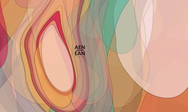Pastel renkli şeffaf üstüste binen şekillerle kaplanmış şablon akrilik boya veya suluboya efekti vektör karışımı yaratıyor. Mermer desen düz renkler basit organik şekiller. Doğa Dünya Tasarımı.