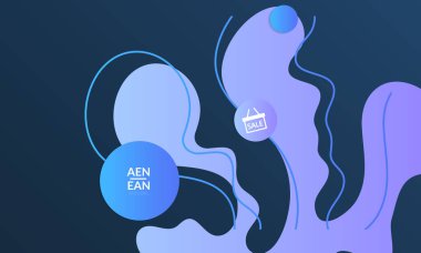 Kaybolan dalgalarla soyut geometrik arkaplan. Sosyal medya afişi için modern şablon. Düz arkaplan üzerinde gerçekçi gölgesi olan çağdaş malzeme tasarımı