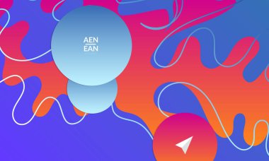 Kaybolan dalgalarla soyut geometrik arkaplan. Sosyal medya afişi için modern şablon. Düz arkaplan üzerinde gerçekçi gölgesi olan çağdaş malzeme tasarımı