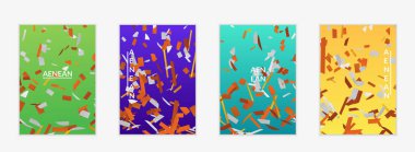 Soyut küçük parlak parçacıklar gradyan üzerinde hareket ediyorlar. Bozuk gradyan çizgileri olan dinamik modern tasarım. Disko müziği arka planı için vektör tasarımı. Müzik görselleştirmesinin renkli sesi.