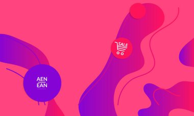 Kaybolan dalgalarla soyut geometrik arkaplan. Sosyal medya afişi için modern şablon. Düz arkaplan üzerinde gerçekçi gölgesi olan çağdaş malzeme tasarımı