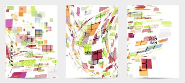 Kare piksel beyaz üzerine çok renkli mozaik. Üstüste binen saydam gecekonducular hareket etkisi yaratır. Renkli dinamik geometri. Spor arkaplanı.