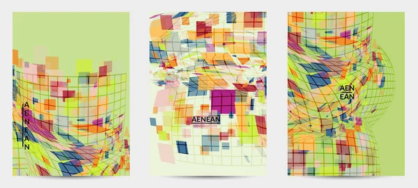 Kare piksel mozaik şekli bozulmuş. Şeffaf gecekonducular dinamik hareket etkisi yaratır. Soyut hava balonu vektör arkaplanı.