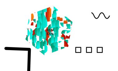 Parlak renkli çizgilerle dolu geometrik şekilli soyut vektör şablonları. Pazarlama teknolojisi için küresel bilgi tasarımı olarak dijital hi-tech görselleştirme. Teklif verileri endüstriyel analizler.