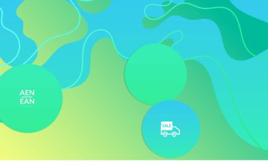 Kaybolan dalgalarla soyut geometrik arkaplan. Sosyal medya afişi için modern şablon. Düz arkaplan üzerinde gerçekçi gölgesi olan çağdaş malzeme tasarımı