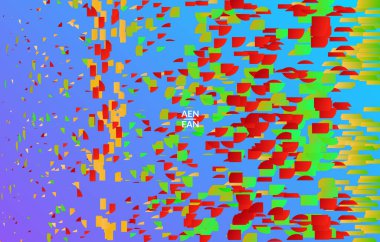 Soyut küçük parlak parçacıklar gradyan üzerinde hareket ediyorlar. Bozuk gradyan çizgileri olan dinamik modern tasarım. Ekstrem spor geçmişi için gelecek tasarımı. Derin su altı deneyimlerinden esinlenilmiştir..