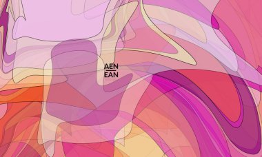 Pastel renkli şeffaf üstüste binen şekillerle kaplanmış şablon akrilik boya veya suluboya efekti vektör karışımı yaratıyor. Mermer desen düz renkler basit organik şekiller. Doğa Dünya Tasarımı.