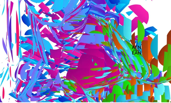 Parlak renkli küçük parçacık patlaması içeren soyut iniş sayfası şablonu. Spor müziği sosyal medya düzeni. Dış uzay hareketli optik sanat dinamik arka planı. Gelecekçi vektör.