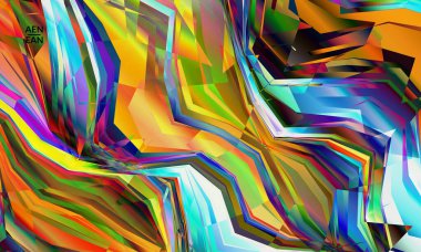 Soyut vektör duvar kağıdı. Çapraz geometrik renkli desen. Mikroskobik görüş kristal yapısında polarize ışık. Dinamik bilgisayar filtrelenmiş çok renkli sanatsal arkaplan şablonu.