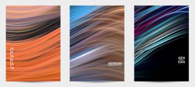 Dalgalı hareket çizgileri olan soyut doğa kitabı kapağı. Dünya çevresinin doğal renkleri. Akışkan hareket eğilimli doku. Sıvı gradyan sanatı doğanın boyama kalıbını yaratır.