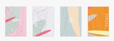 Kavisli çizgileri olan soyut şablonlar. Dalgalı karışım basit bir arkaplan. Pazarlama teknolojisi için minimum modern tasarım