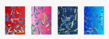 Gradyan üzerinde hareket eden küçük parlak parçacıklar. Doğa ilham verici tasarım. Deniz altı yaşam geçmişinin soyutlanması. Derin okyanus sularında yüzen soyut yaratıkların vektör çizimi.