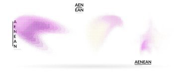 Soyut fütürist dalgalı şekiller. Harmanlanmış şeffaf gradyanlar kümesi. Gelecekçi vektör illüstrasyon rozeti ayarlandı. Yarım tonlu pürüzsüz sıvı kabarcıkları.