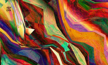 Soyut vektör duvar kağıdı. Çapraz geometrik renkli desen. Mikroskobik görüş kristal yapısında polarize ışık. Dinamik bilgisayar filtrelenmiş çok renkli sanatsal arkaplan şablonu.