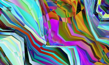 Soyut vektör duvar kağıdı. Çapraz geometrik renkli desen. Mikroskobik görüş kristal yapısında polarize ışık. Dinamik bilgisayar filtrelenmiş çok renkli sanatsal arkaplan şablonu.