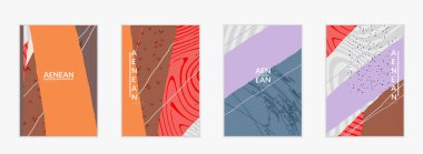 Soyut vektör uçuş şablonu. Egzotik çizgili üst üste dalgalı şekiller ve çizgiler. Modern hippi tasarımı. Doğal bir sanat eseri. Sosyal medya moda paylaşımı için el çizimi arka plan.