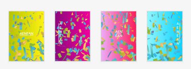 Soyut küçük parlak parçacıklar gradyan üzerinde hareket ediyorlar. Bozuk gradyan çizgileri olan dinamik modern tasarım. Disko müziği arka planı için vektör tasarımı. Müzik görselleştirmesinin renkli sesi.