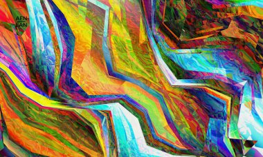 Soyut vektör duvar kağıdı. Çapraz geometrik renkli desen. Mikroskobik görüş kristal yapısında polarize ışık. Dinamik bilgisayar filtrelenmiş çok renkli sanatsal arkaplan şablonu.