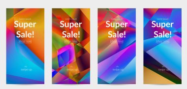 Soyut düzensiz çokgen arkaplan. Kristal veya elmas yapısında yansıyan ışığın çok renkli gradyanı. Kırılgan, keskin buz ya da cam dokusu. Düşük poli kübizmin çevre ışığı