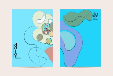 Vektör uçucu şablonu. Soyut el şafağı meyve posteri. Grange desenli düz tasarım. Organik doğal gıda sanatsal illüstrasyonu. Düzgün kıvrımlı çizgi çizgi çizgi çizgi çizgi logosu.