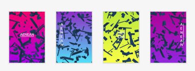 Gradyan üzerinde hareket eden küçük parlak parçacıklar. Doğa ilham verici tasarım. Deniz altı yaşam geçmişinin soyutlanması. Derin okyanus sularında yüzen soyut yaratıkların vektör çizimi.