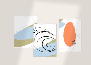 Soyut çizgi sürekli yüz. Şekiller ve çizgilerle organik pastel dokulara bakan bir kadının portresi. Modern Kübizm Sanatı tarzında çağdaş kompozisyon. Duvar sanatı gölgelerle süslenir..