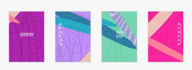 Kavisli çizgileri olan soyut şablonlar. Dalgalı karışım basit bir arkaplan. Pazarlama teknolojisi için minimum modern tasarım