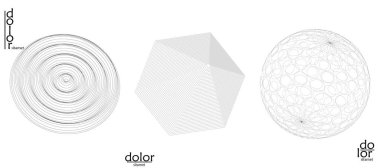 Soyut vektör tel çerçeve geometrik şekil seti. Düşük polyester ağ logosu tasarımı. Fütürist nesne tasarım elemanı. Bilim teknolojisi için 3 boyutlu dijital matematik modeli. Çizgi sanatı arkaplanı.